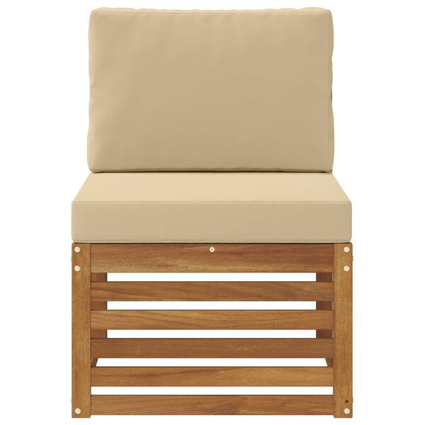 vidaXL Outdoor Mittelsofa Massivholz Akazie Natur