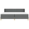 vidaXL Boxspringbett mit Matratze Dunkelgrau 200 x 200 cm Stoff