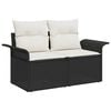 vidaXL Garten-Sofa-Set 9 pcs Schwarz Poly-Rattan