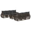 vidaXL Gartensofa-set 8 stk. Grau und Dunkelgrau Poly-Rattan