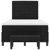 vidaXL Boxspringbett mit Matratze Schwarz 120 x 200 cm Stoff