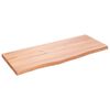 vidaXL Waschtischplatte Hellbraun 100x40x(2-4) cm Massivholz Behandelt