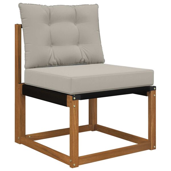 vidaXL Sofakissen f&uuml;r drau&szlig;en 2 pcs Grau Polyester