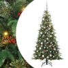 vidaXL K&uuml;nstlicher klappbarer Weihnachtsbaum Gr&uuml;n 180 cm PE und PVC