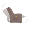 vidaXL 2-Sitzer Massagesessel Taupe Stoff