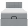 vidaXL Ottoman-Bett mit Matratze Hellgrau 80x200 cm Stoff