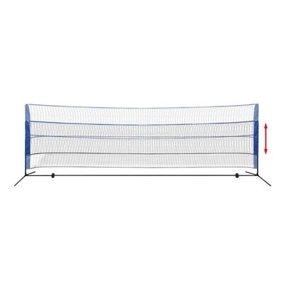 vidaXL Badmintonnetz-Set mit Federbällen 500 x 155 cm