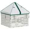 vidaXL 4-Panel-Hundeauslauf mit Dach 60 x 60 x 82 cm Kunststoff Wei&szlig;