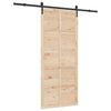 vidaXL Schiebet&uuml;r Natur 100 x 208 cm Massives Kiefernholz