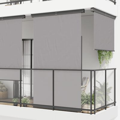 vidaXL Balkon-Seitenmarkise 145x250 cm Grau
