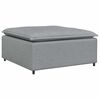 vidaXL Modulares Sofa-Fu&szlig;hocker-Modul Hellgrau 100 x 100 x 48 cm