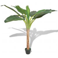 vidaXL Künstlicher Bananenbaum mit Topf 150 cm Grün
