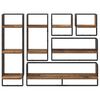 vidaXL Wandregal-Set 6 pcs Altholz 100 x 25 x 30 cm Holzwerkstoff