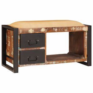 vidaXL Sitzbank mit Stauraum Mehrfarbig 80 x 35 x 40 cm