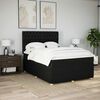 vidaXL Boxspringbett mit Matratze Schwarz 160x200 cm Stoff