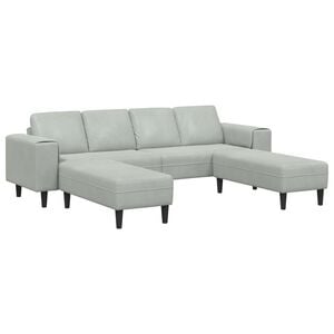 vidaXL Wohnzimmer Couch 3 pcs Hellgrau