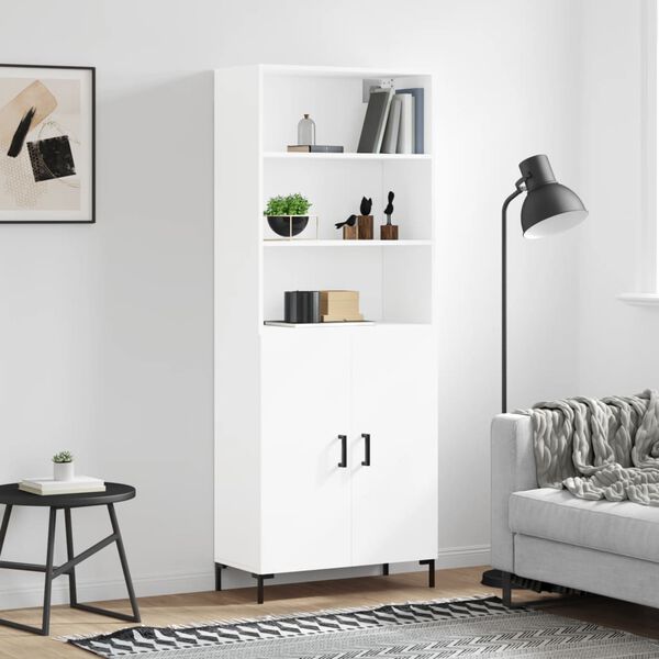 vidaXL Highboard Weiß 69,5x34x180 cm Holzwerkstoff