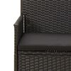 vidaXL 4-tlg. Garten-Lounge-Set mit Kissen Schwarz Poly Rattan