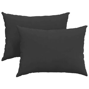 vidaXL Sofakissen 2 St&uuml;ck Schwarz 70 x 50 cm Stoff