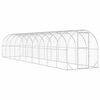 vidaXL H&uuml;hnerunterkunft Silber 1000 x 200 x 200 cm Verzinkter Stahl