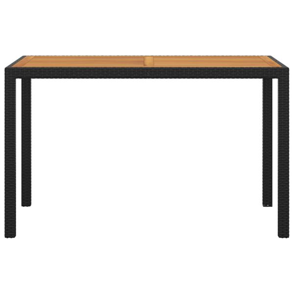 vidaXL 5-tlg. Garten-Essgruppe mit Kissen Poly Rattan Schwarz