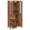 vidaXL Highboard Wandmontiert Altholz 69,5 x 34 x 180 cm Holzwerkstoff