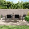 vidaXL 7-tlg. Garten-Essgruppe mit Kissen Poly Rattan und Stahl