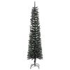 vidaXL K&uuml;nstlicher Weihnachtsbaum mit St&auml;nder Schlank Gr&uuml;n 240 cm PVC