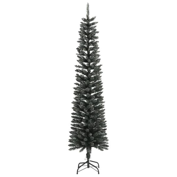 vidaXL K&uuml;nstlicher Weihnachtsbaum mit St&auml;nder Schlank Gr&uuml;n 240 cm PVC