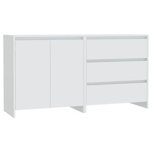 vidaXL 2-tlg. Sideboard Wei&szlig; Holzwerkstoff