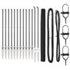 vidaXL Sechseckzaun mit Pfosten 25 x 1,5 m PVC-beschichteter Stahl