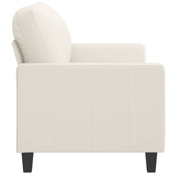 vidaXL 2-Sitzer-Sofa Creme 120 cm Kunstleder