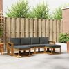 vidaXL Outdoor-Sofagarnitur mit Kissen 6 pcs Natur und Anthrazit