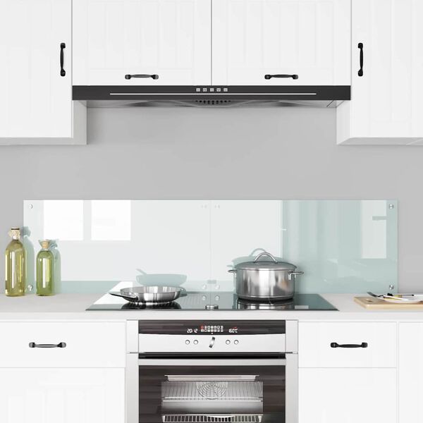 vidaXL Küchenrückwand 2 pcs Weiß 80 x 40 cm Gehärtetes Glas