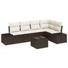 vidaXL Gartensofa-set 6 stk. Braun Poly-Rattan