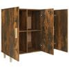 vidaXL Sideboard Räuchereiche 90x34x80 cm Holzwerkstoff