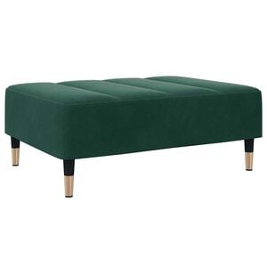 vidaXL Fu&szlig;hocker Dunkelgr&uuml;n 77x55x31 cm Samt