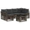 vidaXL Gartensofa-set 7 stk. Grau und Dunkelgrau Poly-Rattan