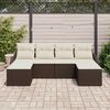 vidaXL Gartensofa-set Braun Poly-Rattan