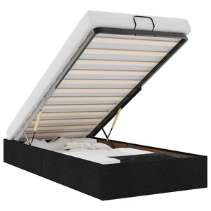 vidaXL Ottoman-Bett ohne Matratze Schwarz 90x190 cm Stoff