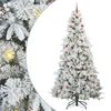vidaXL K&uuml;nstlicher klappbarer Weihnachtsbaum Wei&szlig; 240 cm PE und PVC