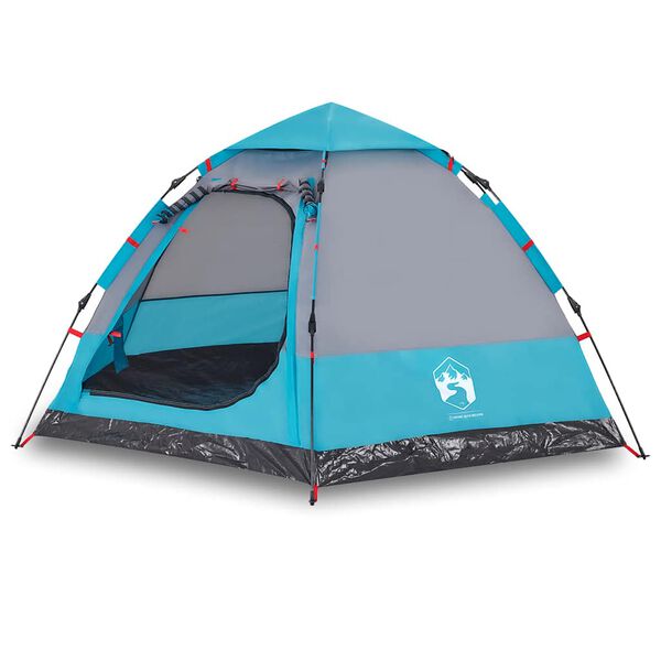 vidaXL Campingzelt 4 Personen Blau Quick Release