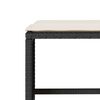 vidaXL 6-tlg. Garten-Sofagarnitur mit Kissen Schwarz Poly Rattan