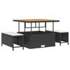 vidaXL Gartensofa-set mit Kissen 8 pcs Schwarz Poly Rattan