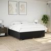 vidaXL Boxspringbett mit Matratze Schwarz 200x200 cm Stoff