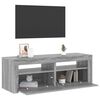 vidaXL TV-Schrank mit LED-Leuchten Grau Sonoma 120x35x40 cm