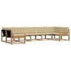 vidaXL Outdoor-Sofagarnitur 7 Stk. Wei&szlig; und Beige