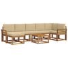 vidaXL Outdoor-Sofagarnitur mit Kissen 8 pcs Natur und Beige