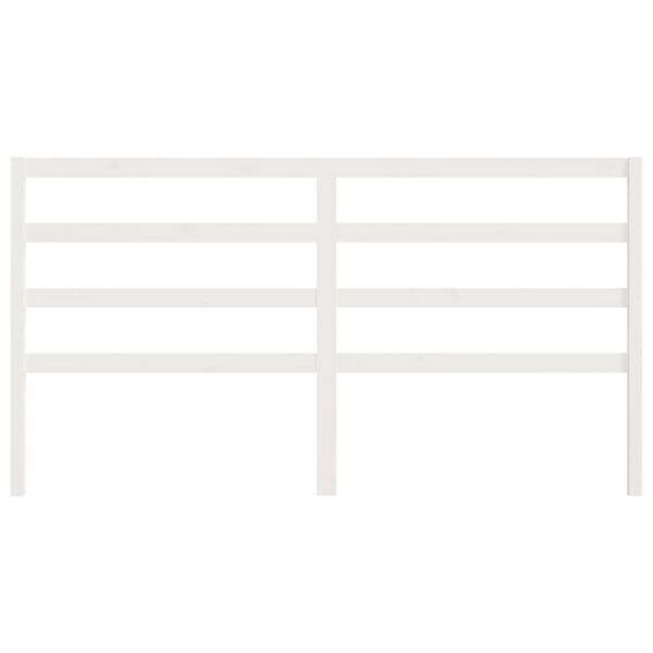 vidaXL Kopfteil Weiß 186x4x100 cm Massivholz Kiefer