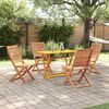 vidaXL Garten Essgruppe mit Kissen 5 pcs Braun Akazie Massivholz